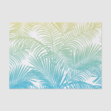 Motif tropical jaune turquoise moderne de palmiers