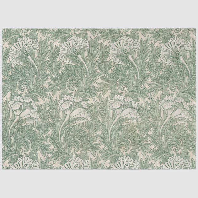 Papier Mousseline Motif Tulip (par William Morris) (Recto)