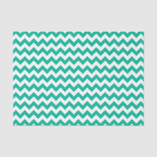 Papier Mousseline Motif turquoise de Chevron