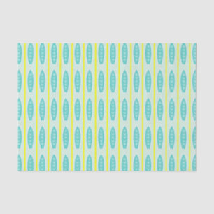 Papier Mousseline Motif turquoise de planches de surf
