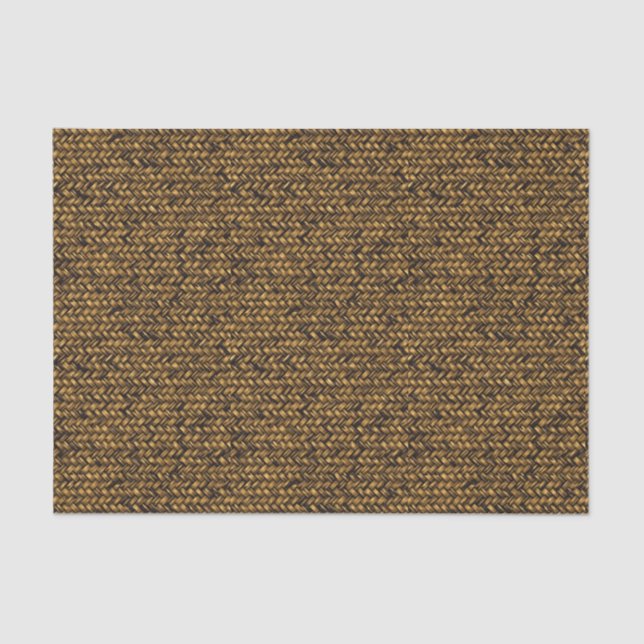 Papier Mousseline Motif Twill en rotin naturel (Recto)