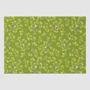 Papier Mousseline Motif vert Blackthorn