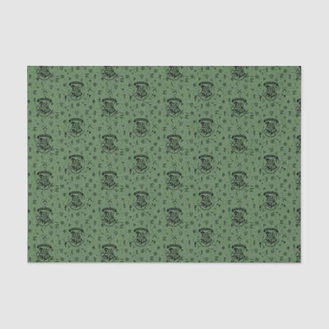 Papier Mousseline MOTIF vert HOGWARTS™ (Recto)
