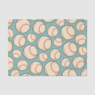 Papier Mousseline Motif vintage de base-ball