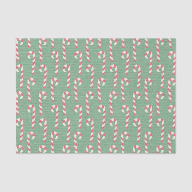 Papier Mousseline Motif vintage de sucres de canne (Recto)