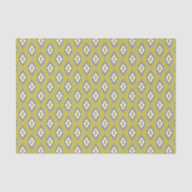 Papier Mousseline Motif vintage d'Ikat (Recto)