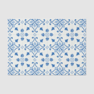Papier Mousseline Motif Vintage du carrelage portugais Azulejo