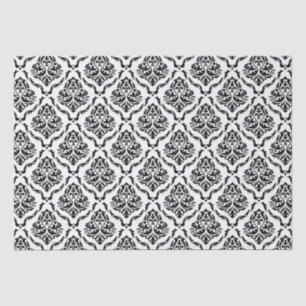 Papier Mousseline Motif vintage noir et blanc