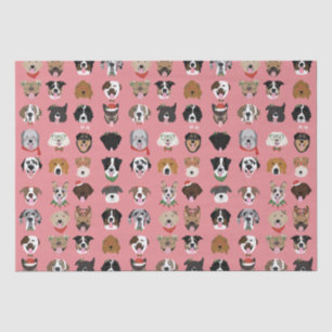 Papier Mousseline Motif visage chien de Noël