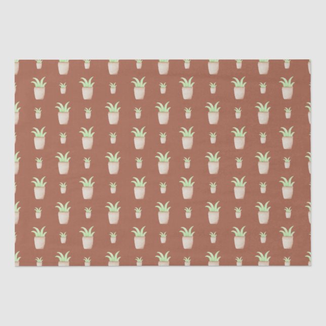 Papier Mousseline Motif Wild Cactus (Recto)