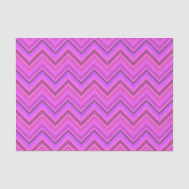 Papier Mousseline Motif zigzag à rayures roses (Recto)
