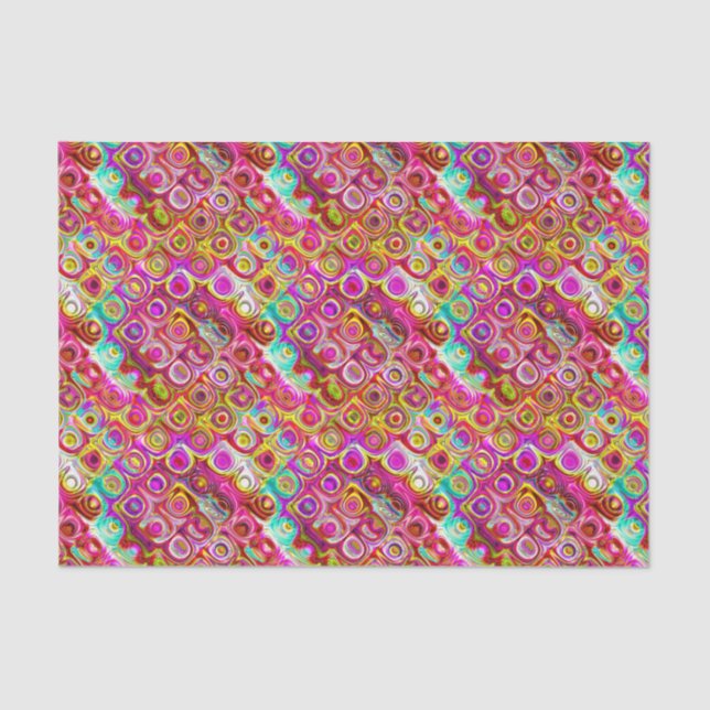 Papier Mousseline Motifs Abstraits 32A (Recto)