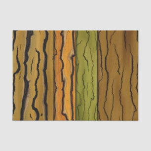 Papier Mousseline Motifs Abstraits d'écorce d'arbre avec des brins d