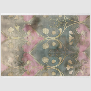 Papier Mousseline Motifs Art Déco vintage délavés des Années Folles