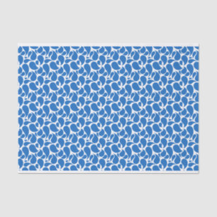 PAPIER MOUSSELINE MOTIFS BLUE & WHITE PAISLEY