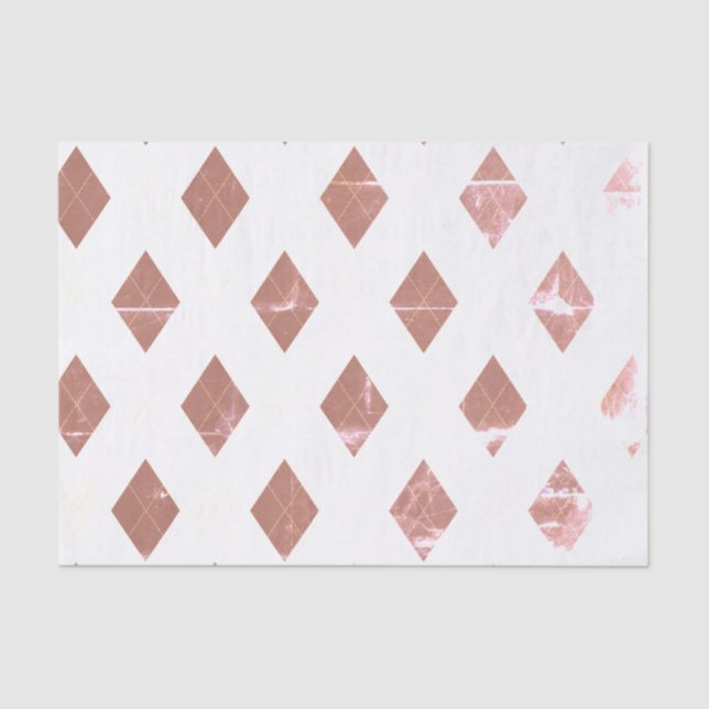 Papier Mousseline Motifs Harlequin Distressed Beige Blanc Abstrait (Recto)