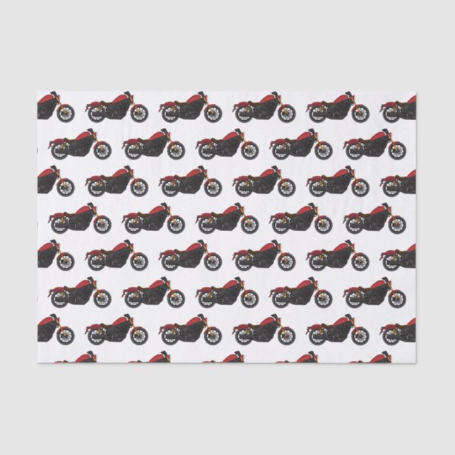 Papier Mousseline moto de style croiseur cool (Recto)