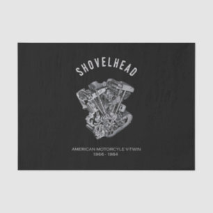 Papier Mousseline Motocyclette HD Vtwin Shovelhead Engine Dessin Vél