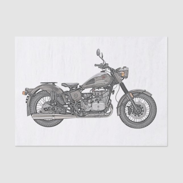Papier Mousseline Motocyclette Ural (Recto)