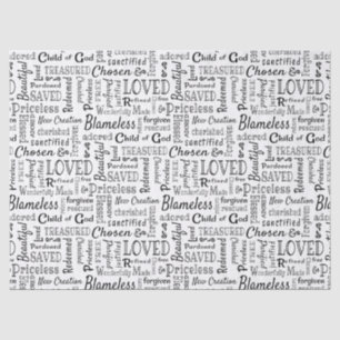 Papier Mousseline Mots chrétiens d'affirmation