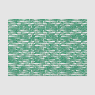 Papier Mousseline Mots de Noël Livre vert et blanc