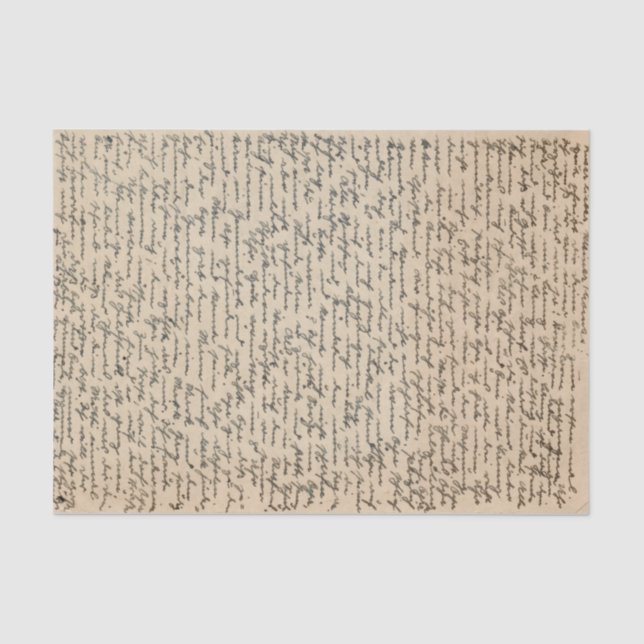 Papier Mousseline Mots d'écriture antique Vintage désorganisé (Recto)