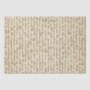 Papier Mousseline Mots d'écriture Antique Vintage en détresse