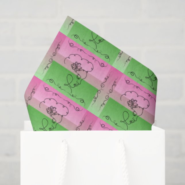 Papier Mousseline Mouchoirs en Papier Flowing Beauty Roselle (Sac cadeau)