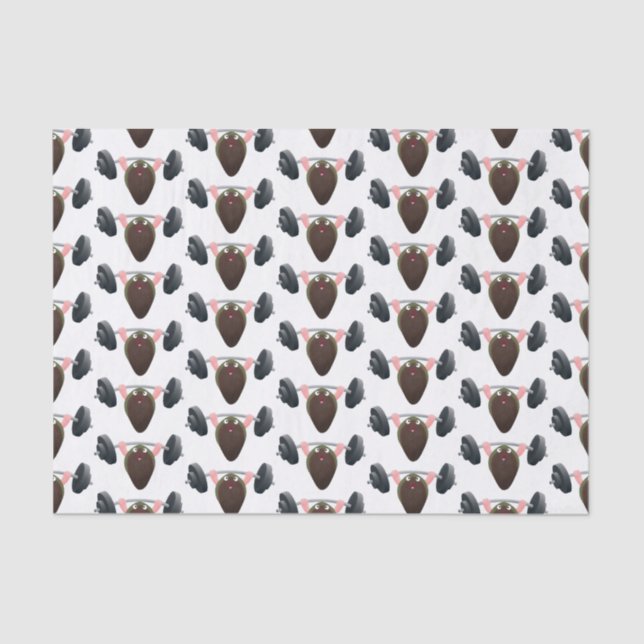 Papier Mousseline Moule amusante travaillant sur l'illustration de d (Recto)