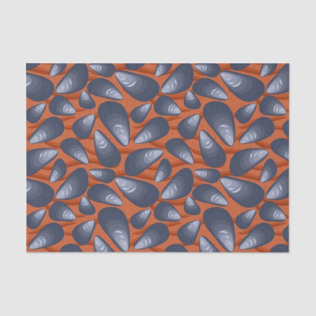 Papier Mousseline Moules Dans Le Sable (Recto)