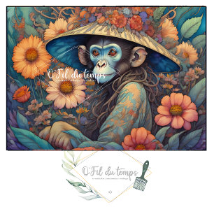 Papier Mousseline Mousseline Flower Hat cute chimp v13 Tissue paper