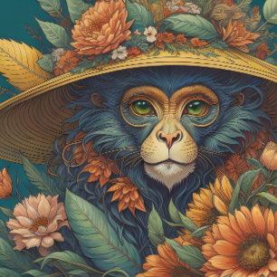 Papier Mousseline Mousseline Flower Hat Monkey chimp v7 Tissue paper