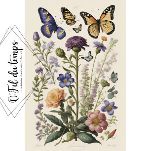 Papier Mousseline MOUSSELINE PAPIER  Fleurs d'été v3 Tissue paper 