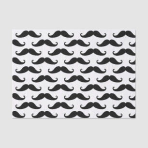 Papier Mousseline Moustache noire et blanche de guidon d'amusement