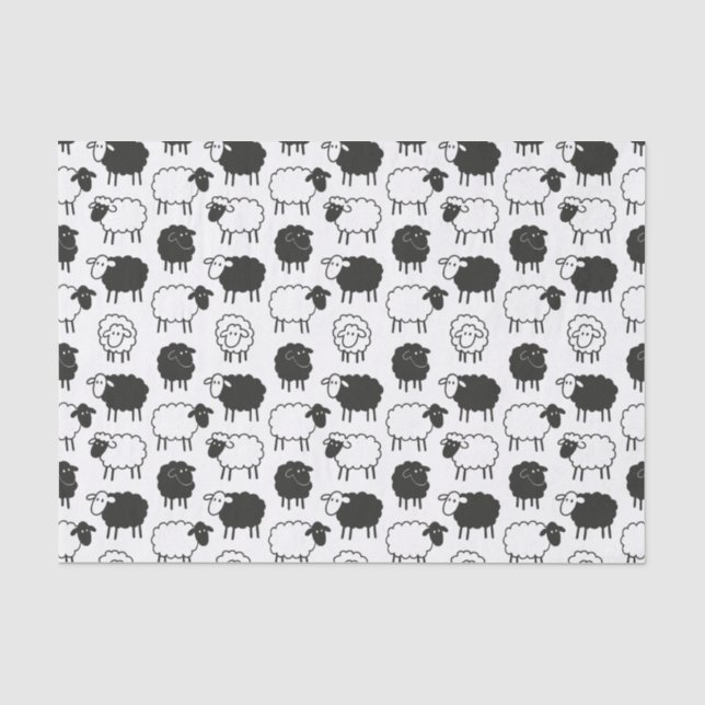 Papier Mousseline Moutons (Recto)