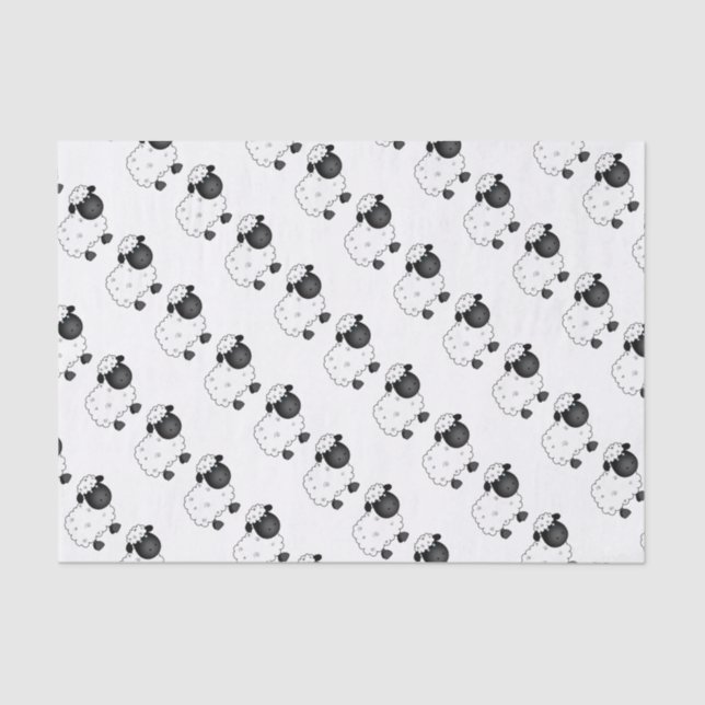 Papier Mousseline Moutons de bébé pour la brebis (Recto)