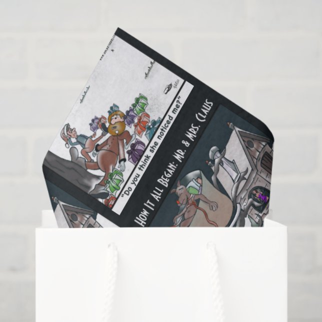 Papier Mousseline Mr. & Mrs. Claus How it All Began (Sac cadeau)