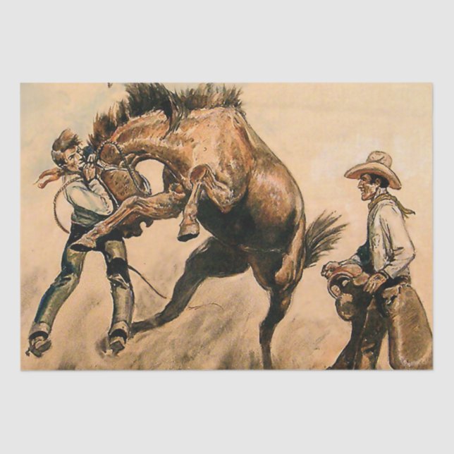 Papier Mousseline « Mule » Art occidental par Will James (Recto)