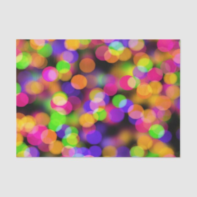 Papier Mousseline Multi-Colored Bokeh (Recto)