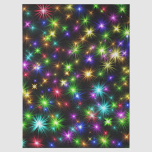 Papier Mousseline Multicolor Christmas Star Rays-57191
