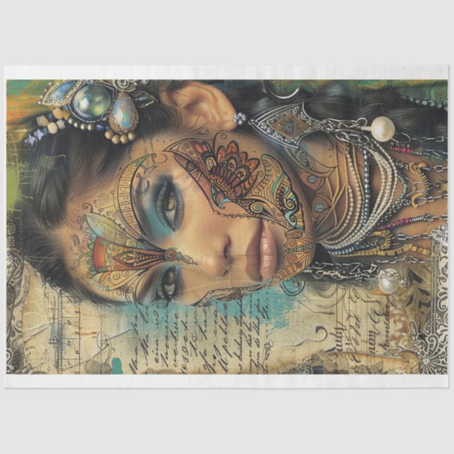 Papier Mousseline Multicultural Women of Beauty Series Decoupage (Recto)
