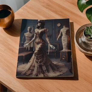 Papier Mousseline Mummy Queen Steampunk Découpage gothique victorien