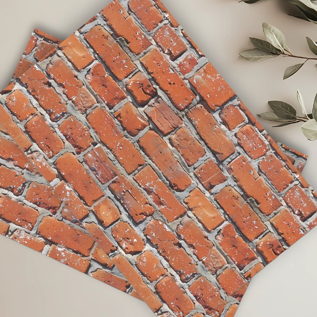Papier Mousseline Mur de briques rouges pierre naturelle (Créateur téléchargé)