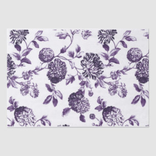Papier Mousseline Mûre noire Toile floral vintage pourpre No.2