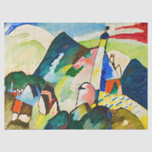 Papier Mousseline Murnau avec Eglise II, Murnau mit Kirche, 1910
