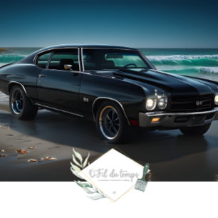 Papier Mousseline Muscle Car - Chevelle - Plage avant de découpage