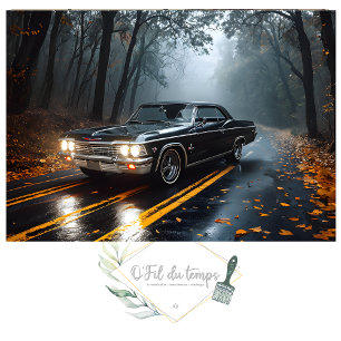 Papier Mousseline Muscle Car Ville post-apocalyptique paysage Découp