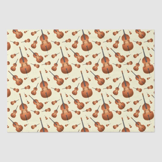 Papier Mousseline Musicien de basse debout Musique enseignant Jazz B (Recto)