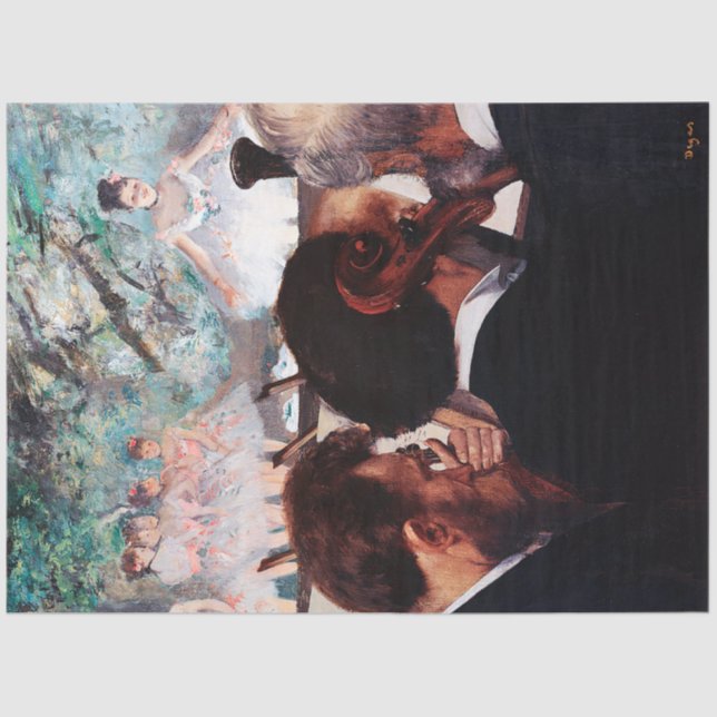 Papier Mousseline Musiciens d'orchestre, Edgar Degas (Recto)