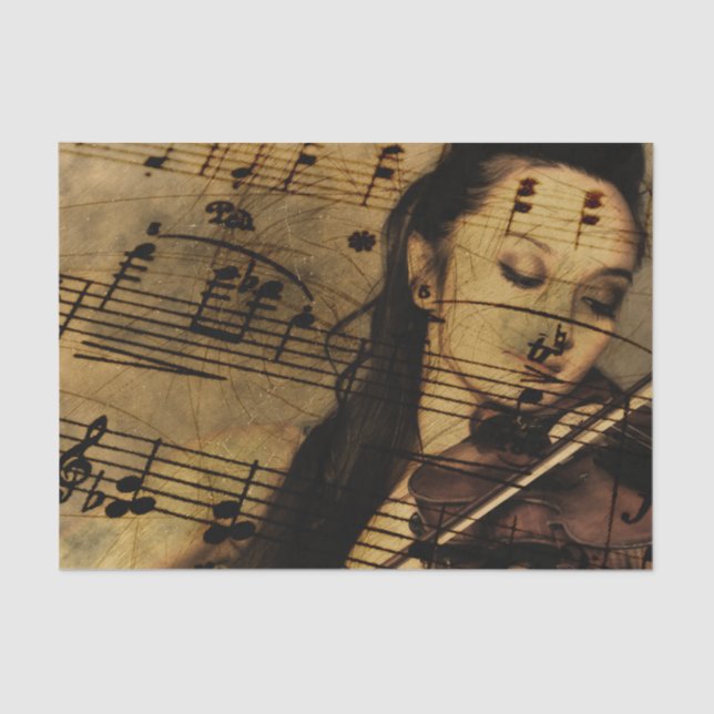 Papier Mousseline Musique Artsy de violon (Recto)